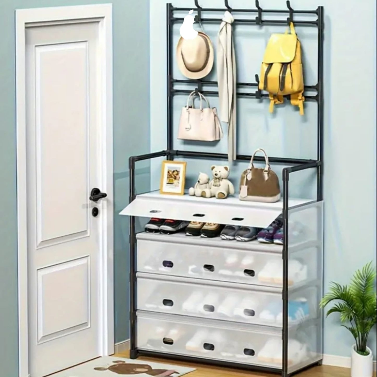 Organizador de zapatos y perchero